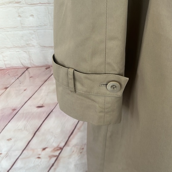 VINTAGE PENDLETON 80’s  tan hoodie trench coat size 12 - Picture 6 of 13
